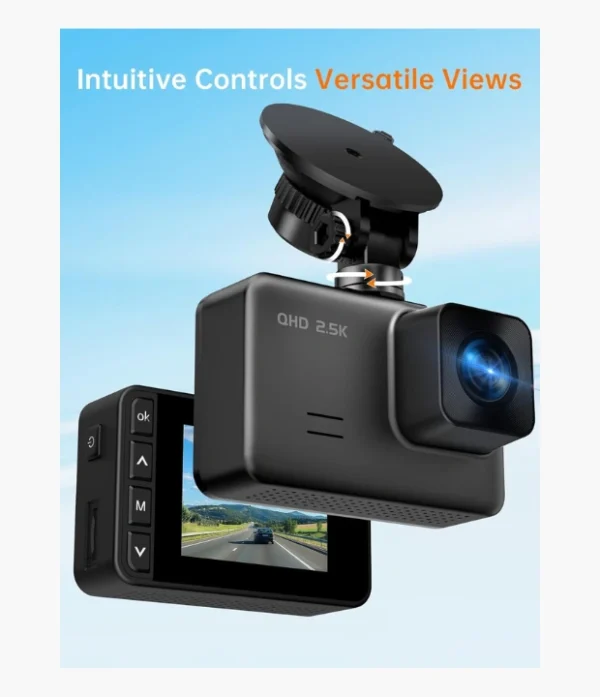 S50 2.5K Front & Rear Dash Cam with 1080P Rear Camera